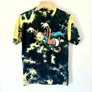Disney Parks Halloween Donald Duck Devil Duck Tie-Dye Crewneck 2023 Tee Size XS